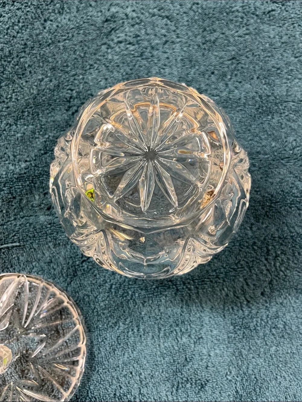 Vintage Noritake Hampton Hall full lead crystal covered sugar bowl